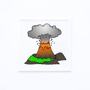 ​如何画火山简笔画